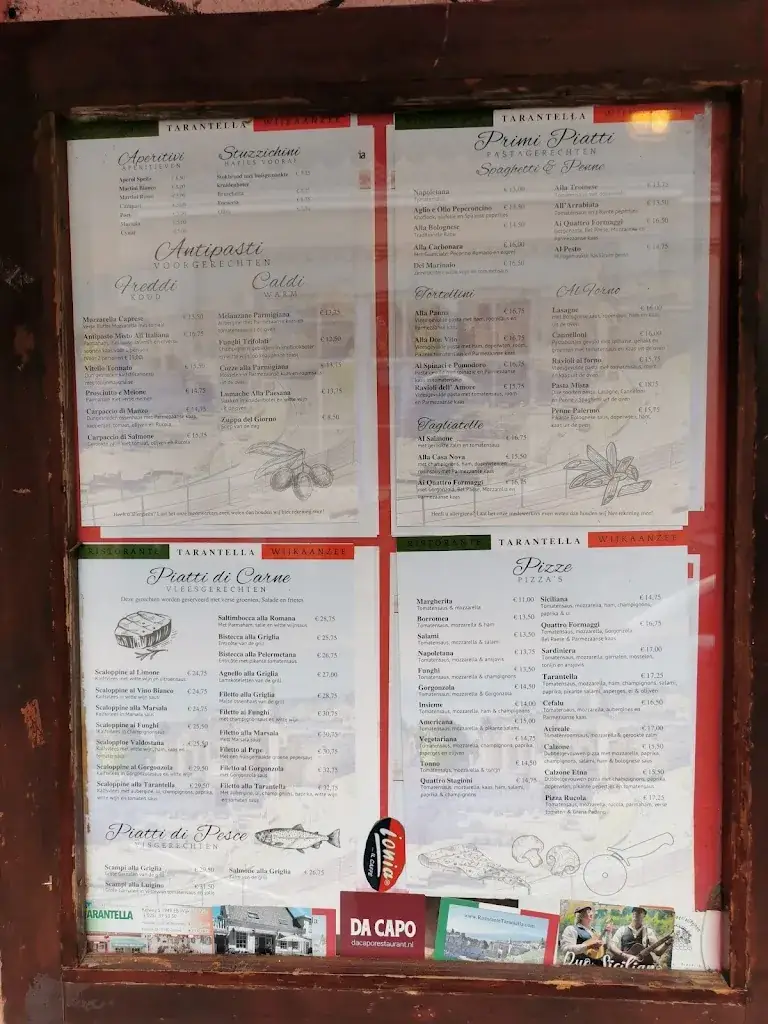 Menu_Ristorante Tarantella Wijk aan Zee_Zee_image_1