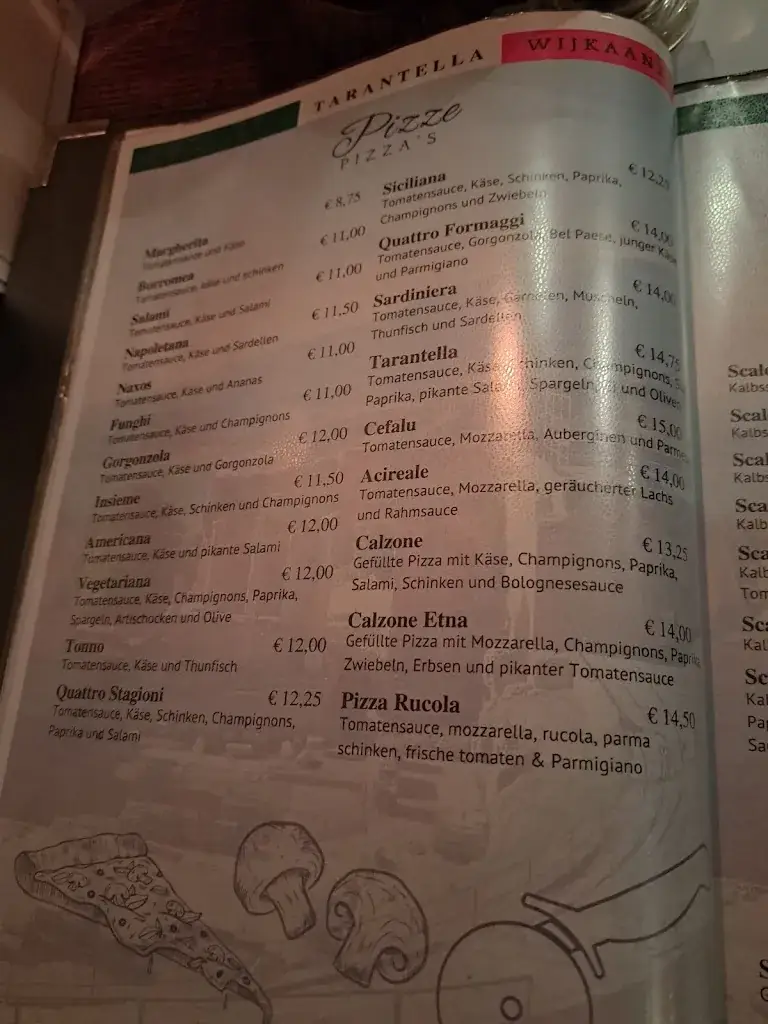 Menu_Ristorante Tarantella Wijk aan Zee_Zee_image_2