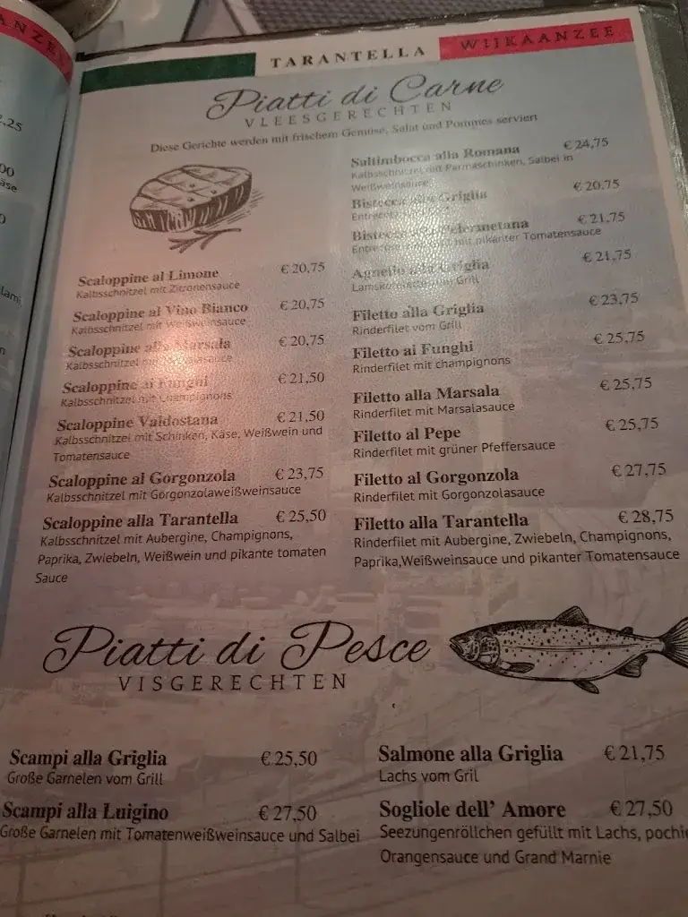 Menu_Ristorante Tarantella Wijk aan Zee_Zee_image_3