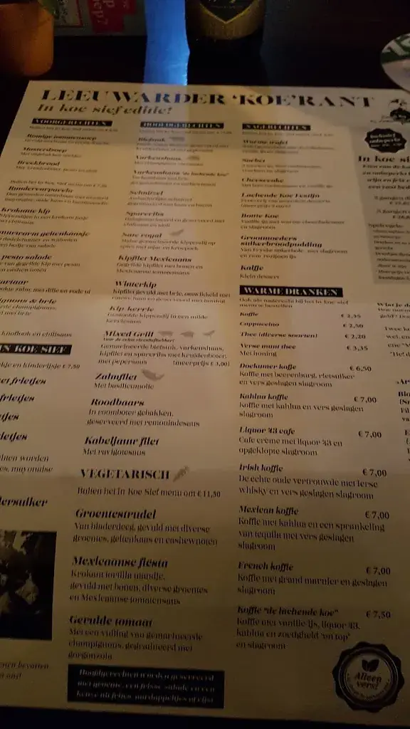 Menu_De Lachende Koe Leeuwarden_Leeuwarden_immagine_4