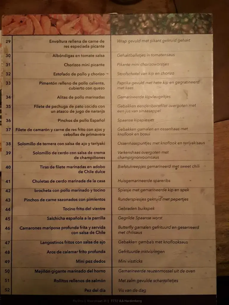 Menu_Tapas Restaurant Bij Ons_Hardenberg_image_1