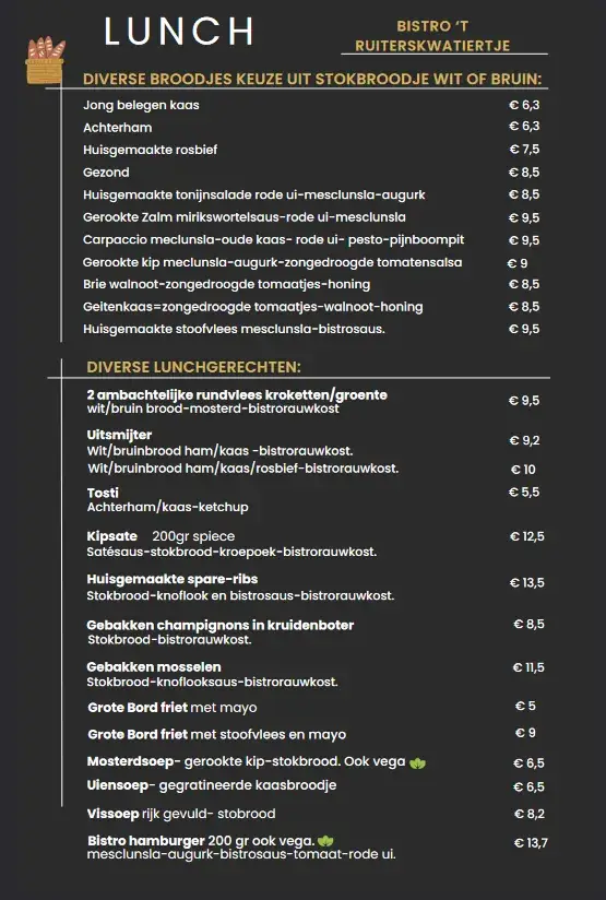 Menu_Bistro 't Ruiterskwartiertje_Leeuwarden_imagen_1