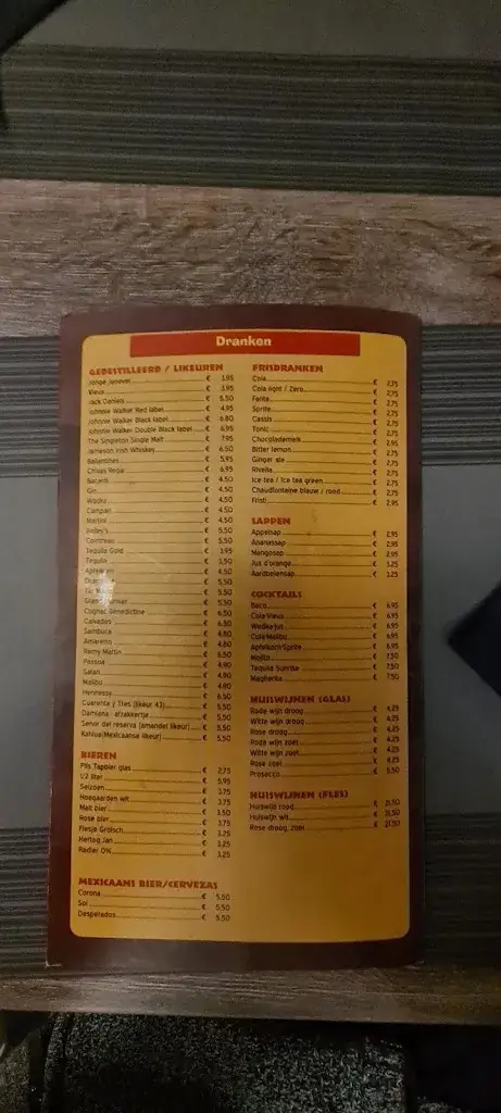 Menu_The Saloon Mexicaanse & Argentijns steakhouse restaurant_Enschede_image_1