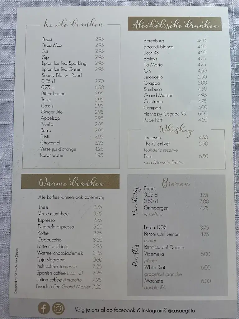 Menu_Restaurant Casa Egitto_Kampen_image_2