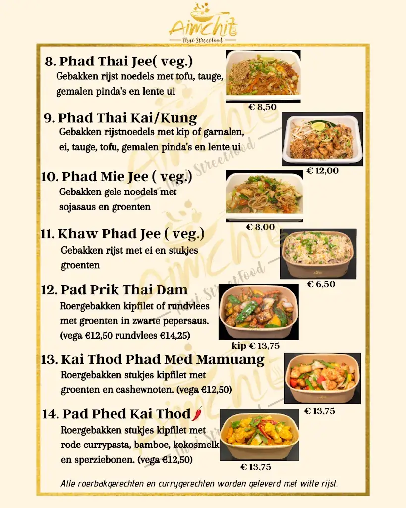 Menü_Aimchit Thai Streetfood_Kampen_Bild_1