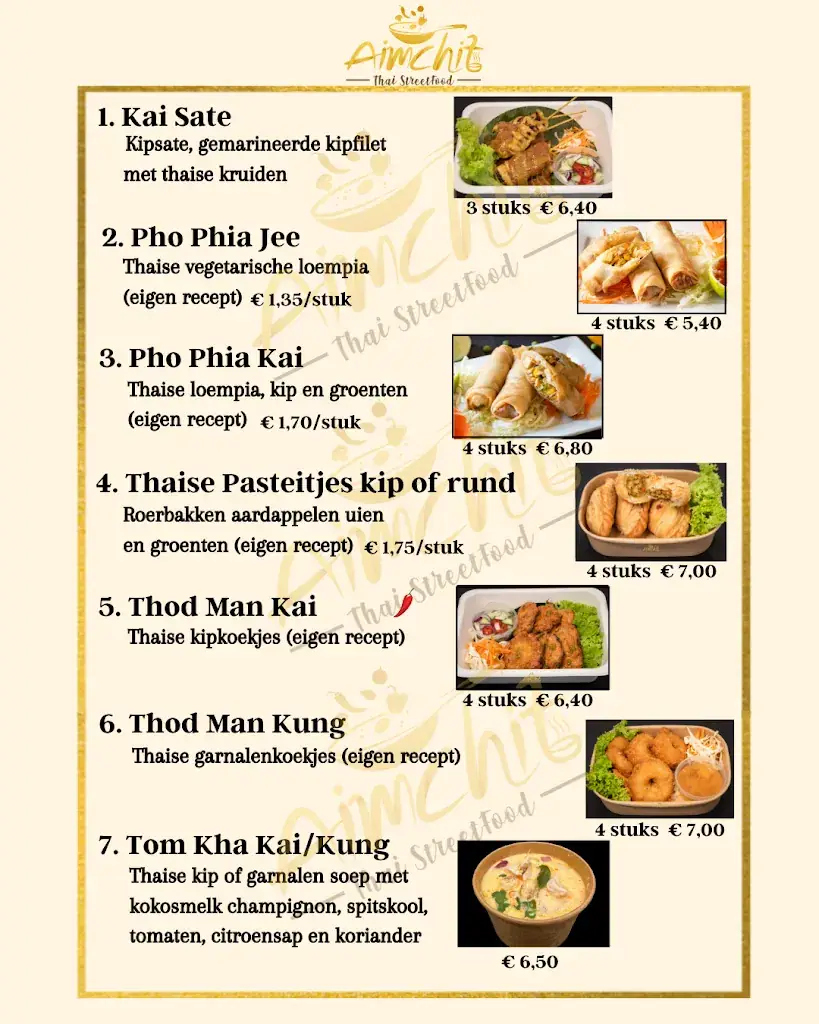 Menü_Aimchit Thai Streetfood_Kampen_Bild_3