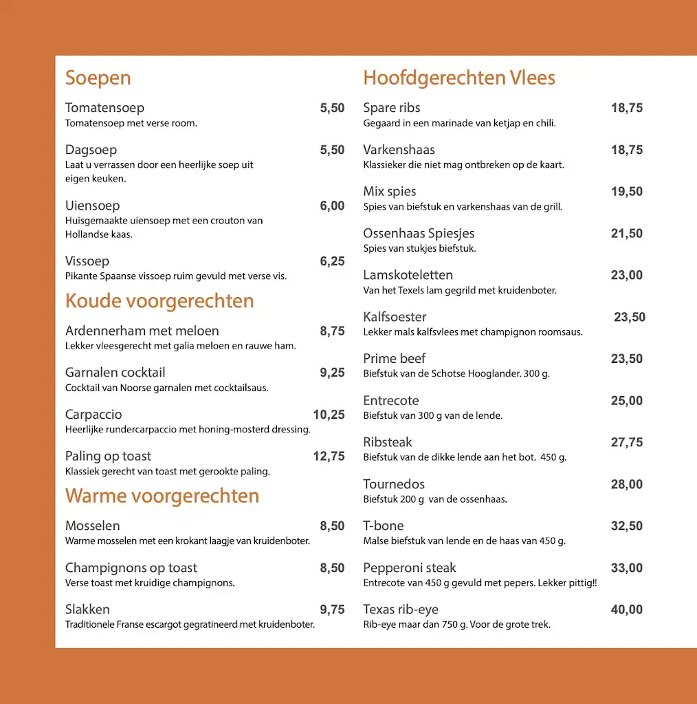 Menu_Bar Bistro d'Olde Smidse_Goor_imagen_2