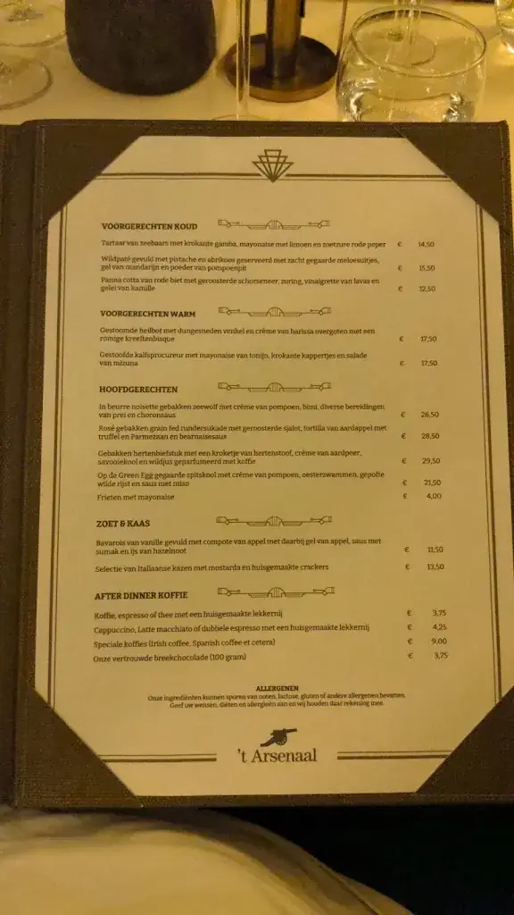 Menu_Restaurant 't Arsenaal_Deventer_imagen_2