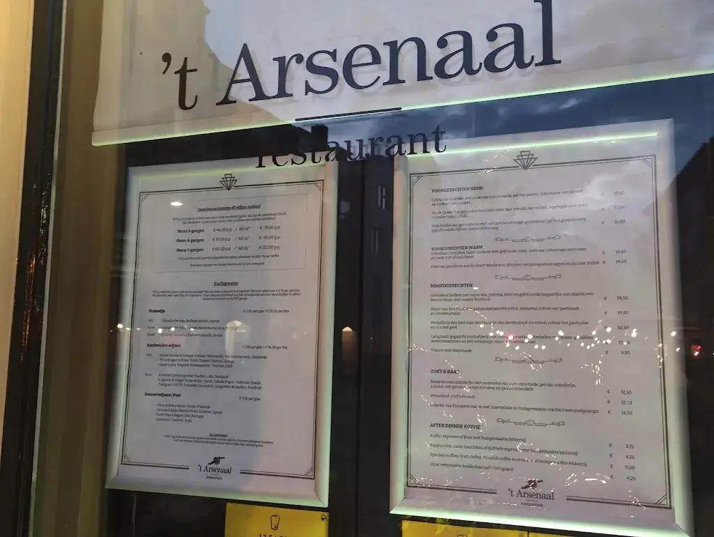 Menu_Restaurant 't Arsenaal_Deventer_imagen_3