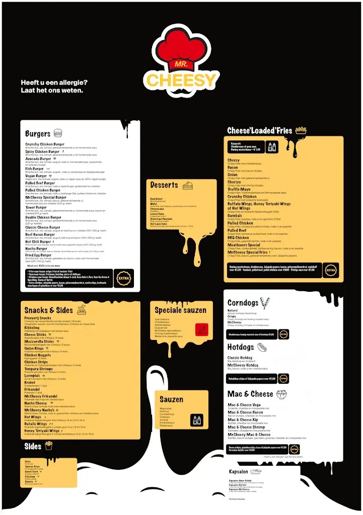 Menu_Mr. Cheesy | Corn Dogs | Loaded Fries | Burgers | Mac & Cheese | Milkshake | Hotdogs | Snacks_Leeuwarden_immagine_1