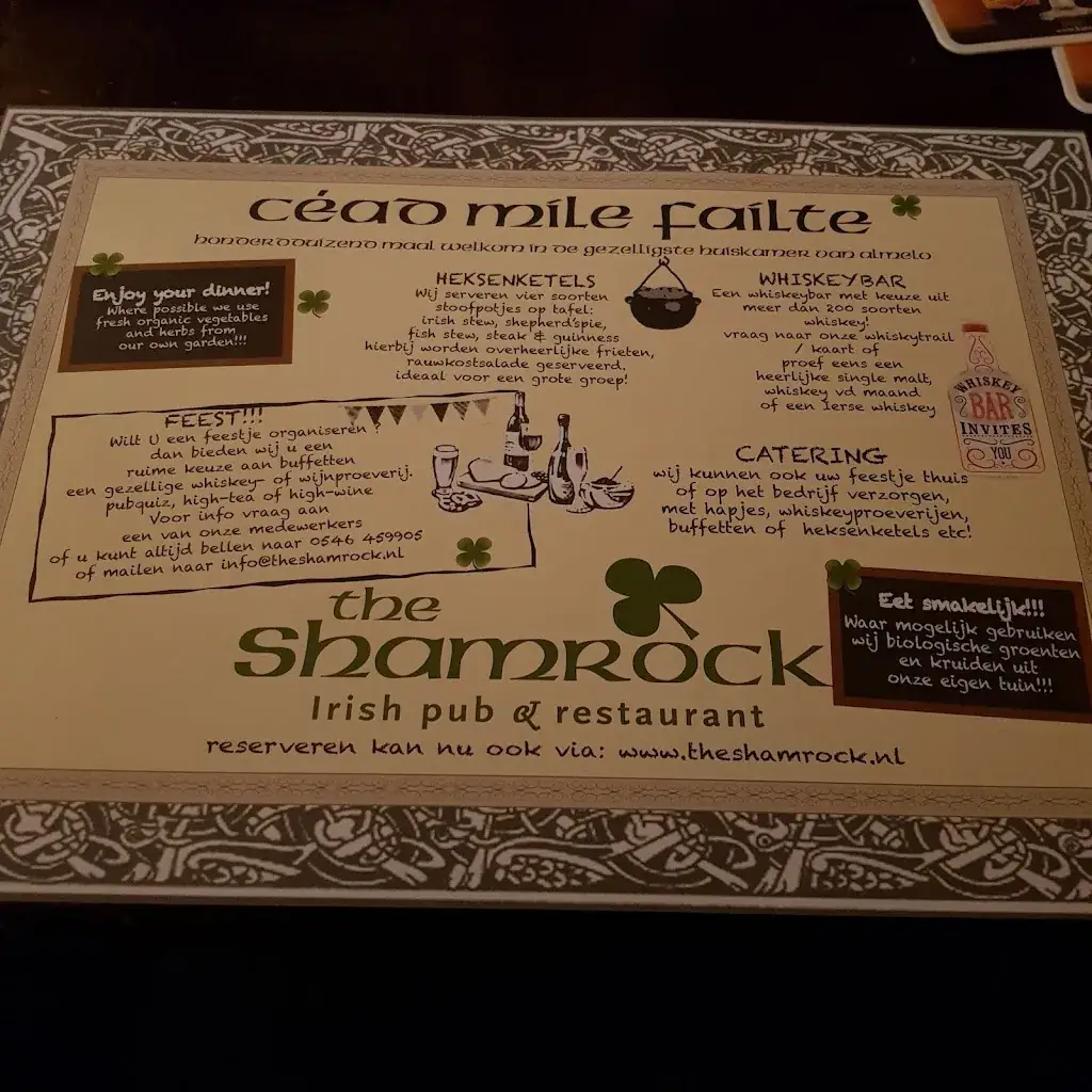 Menu_The Shamrock_Almelo_image_2