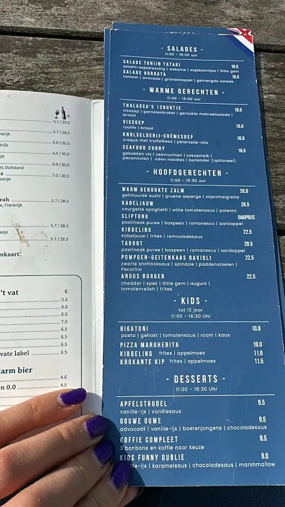 Menu_Strandpaviljoen Thalassa - Restaurant_Zandvoort_image_2