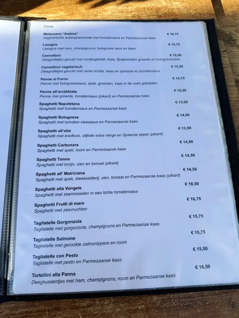 Menü_Ristorante Andrea_Zandvoort_Bild_1