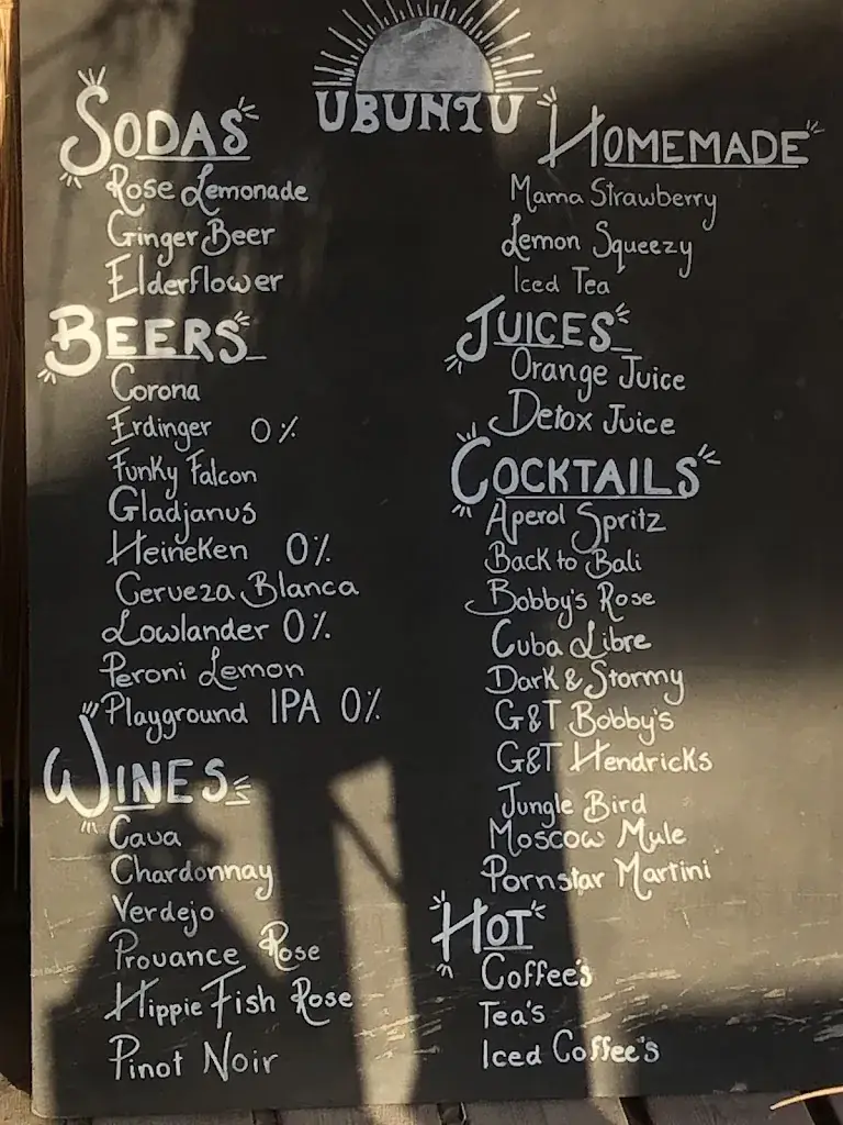 Menu_Ubuntu Strandbar_Zandvoort_image_4