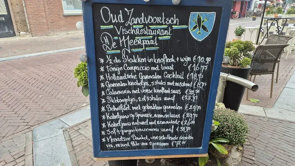 Menu_Oud Zandvoortsch Visrestaurant De Meerpaal_Zandvoort_image_1