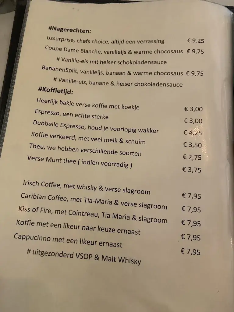 Menu_Oud Zandvoortsch Visrestaurant De Meerpaal_Zandvoort_image_2