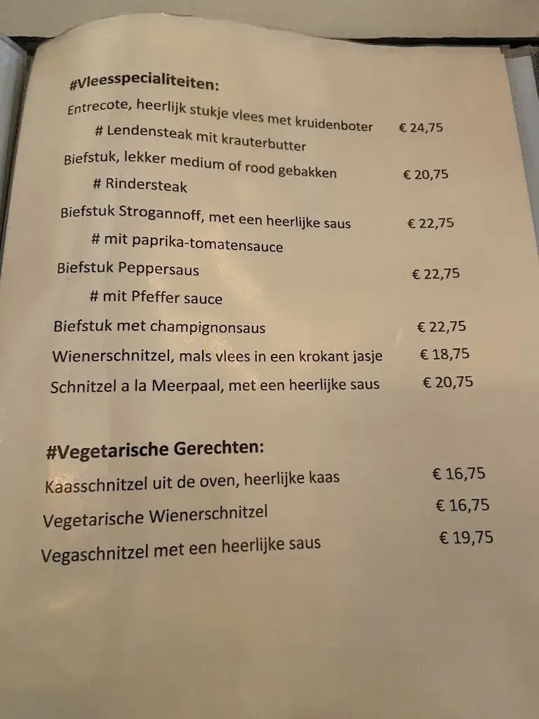 Menu_Oud Zandvoortsch Visrestaurant De Meerpaal_Zandvoort_image_4
