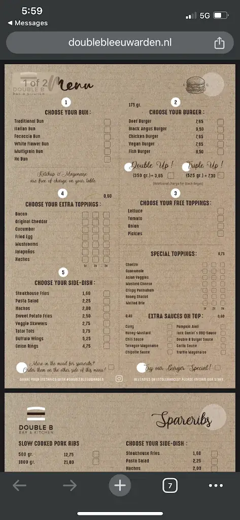 Menu_Double B -Bar & Kitchen-_Leeuwarden_image_2