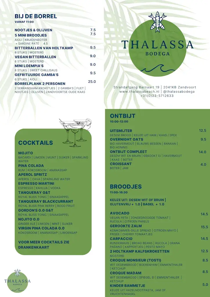 Menü_Strandpaviljoen Bodega_Zandvoort_Bild_4