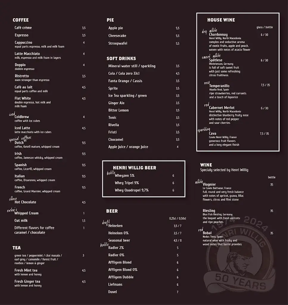 Menu_Grand Café Henri Willig_Giethoorn_imagen_1