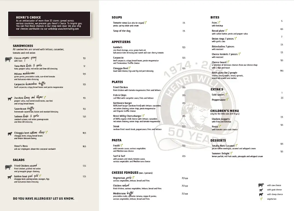 Menu_Grand Café Henri Willig_Giethoorn_imagen_2