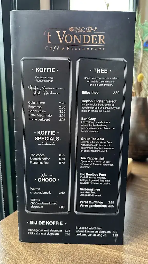 Menu_Café-Restaurant 't Vonder_Giethoorn_image_1