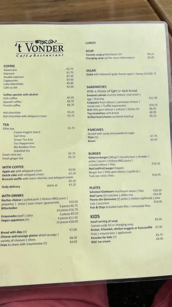 Menu_Café-Restaurant 't Vonder_Giethoorn_image_3