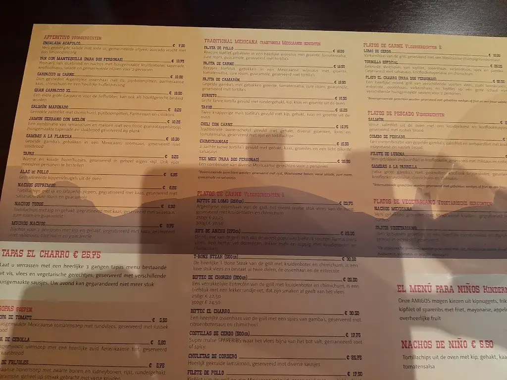 Menu_Restaurant El Charro_Haaksbergen_image_3