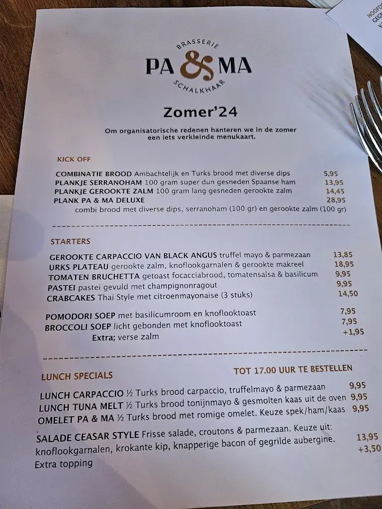 Menu_Brasserie Pa & Ma_Schalkhaar_image_2