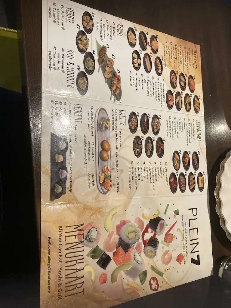 Menü_Plein7 Sushi en Grill_Raalte_Bild_2