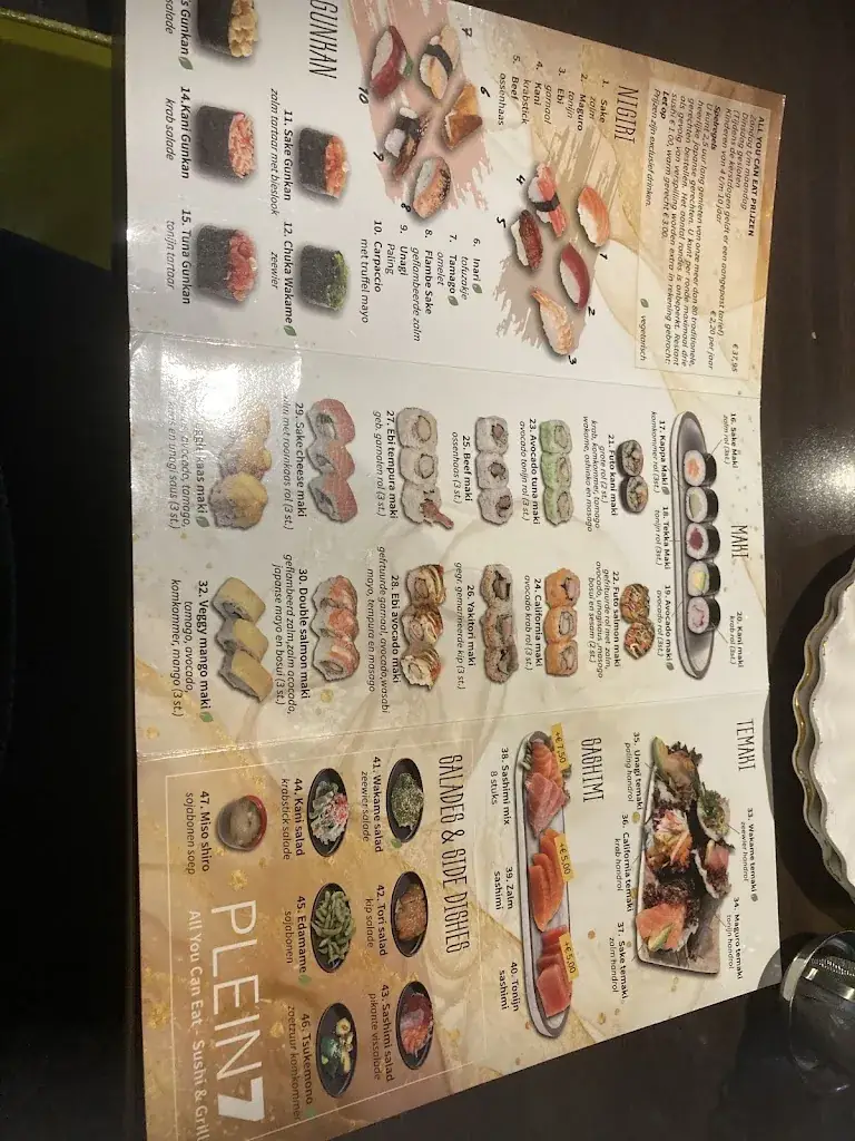 Menü_Plein7 Sushi en Grill_Raalte_Bild_3
