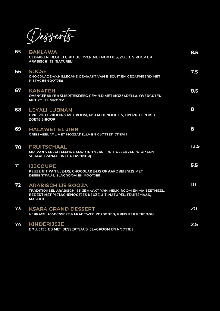 Menu_Ksara Restaurant en Lounge_Enschede_image_2
