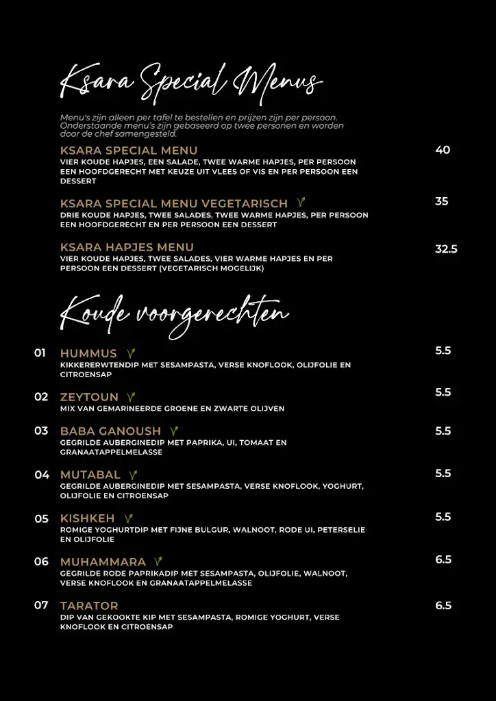 Menu_Ksara Restaurant en Lounge_Enschede_image_4