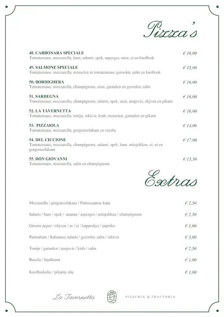 Menu_La Tavernetta - Pizzeria & Trattoria_Oldenzaal_image_2
