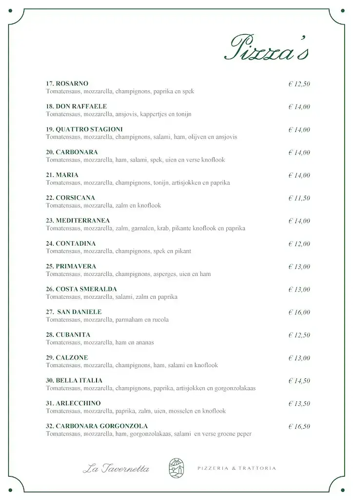 Menu_La Tavernetta - Pizzeria & Trattoria_Oldenzaal_image_3