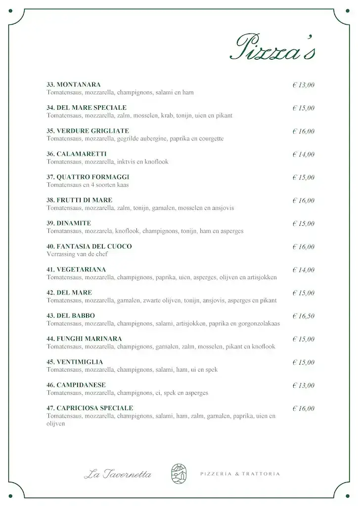 Menu_La Tavernetta - Pizzeria & Trattoria_Oldenzaal_image_4