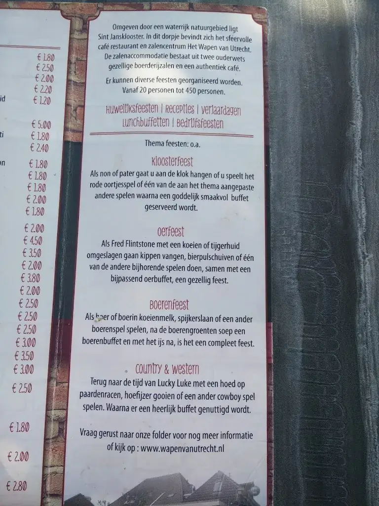 Menu_Café-Restaurant Het Wapen van Utrecht_Jansklooster_image_1