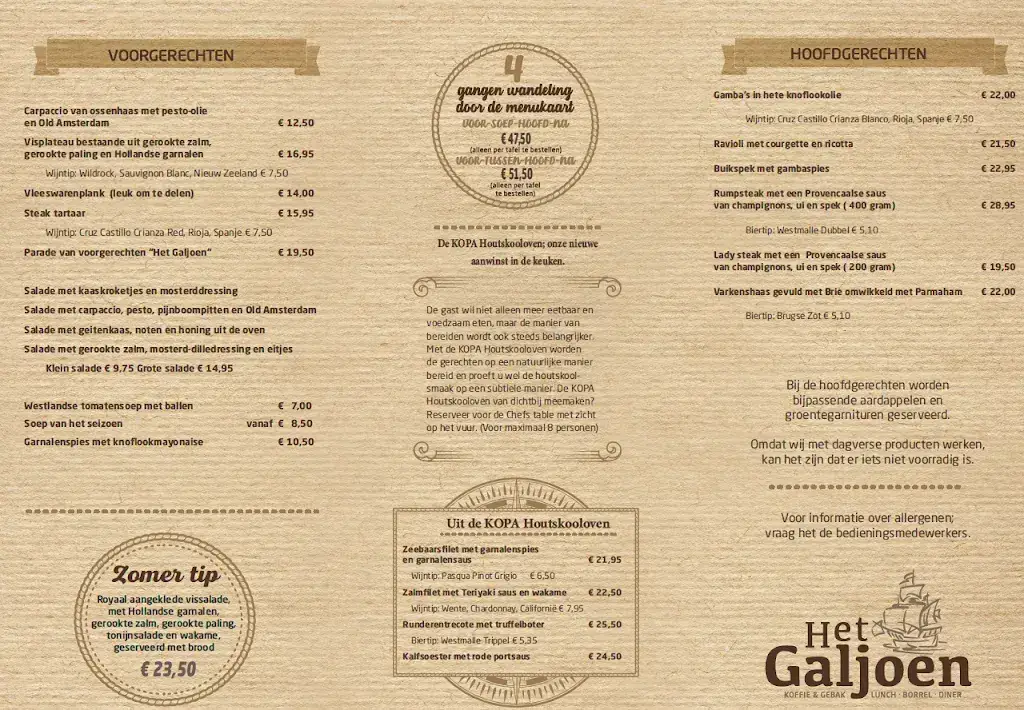 Menu_Lunch, bar en restaurant Het Galjoen_'s-Gravenzande_image_3