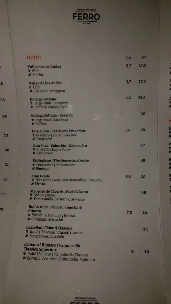 Menu_Restaurant Wijnbar FERRO_Rodenrijs_image_4