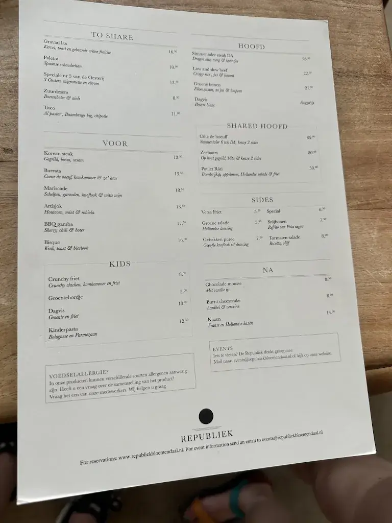 Menu_Strand restaurant Republiek Bloemendaal_Overveen_image_1