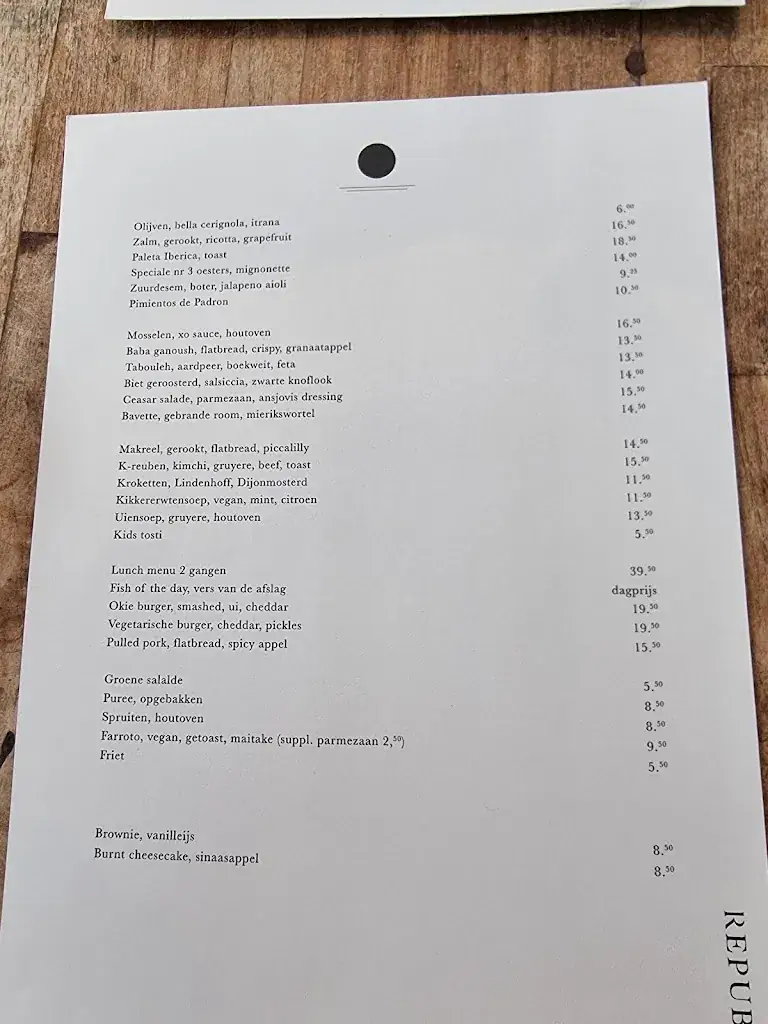 Menu_Strand restaurant Republiek Bloemendaal_Overveen_image_2