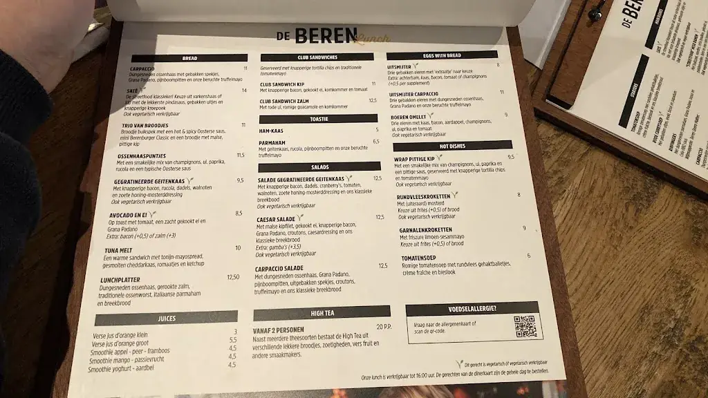 Menü_Restaurant De Beren Bleiswijk_Bleiswijk_Bild_2