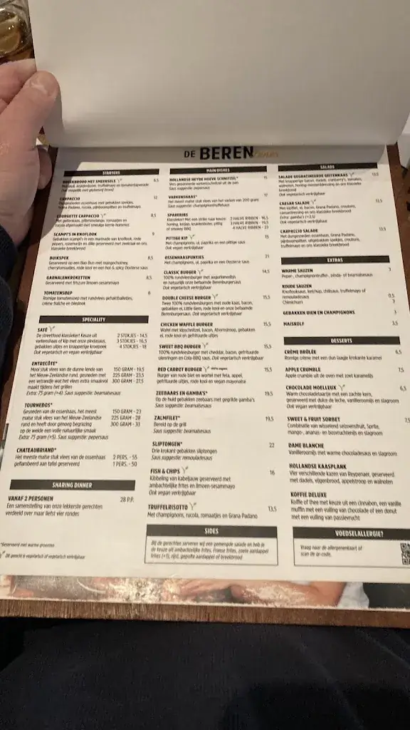 Menü_Restaurant De Beren Bleiswijk_Bleiswijk_Bild_3