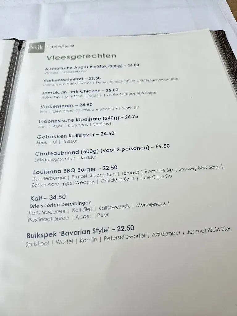 Menu_Restaurant Van der Valk Avifauna_Rijn_image_1