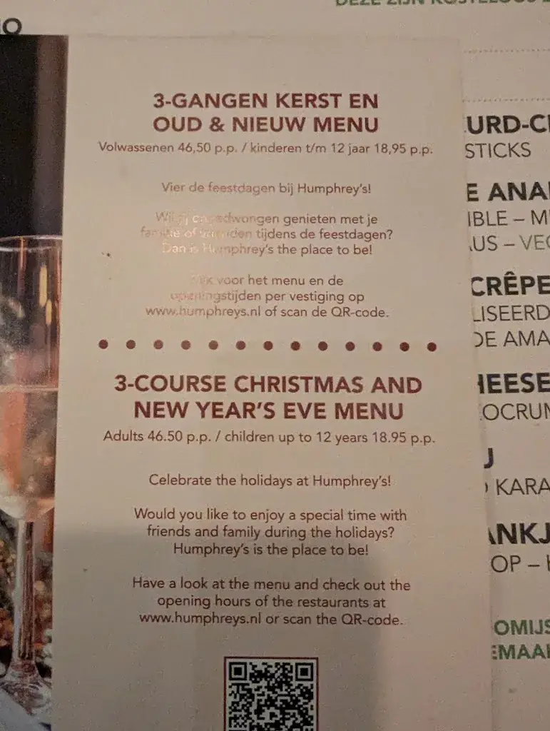 Menu_Humphrey's Restaurant Zwolle_Zwolle_image_2
