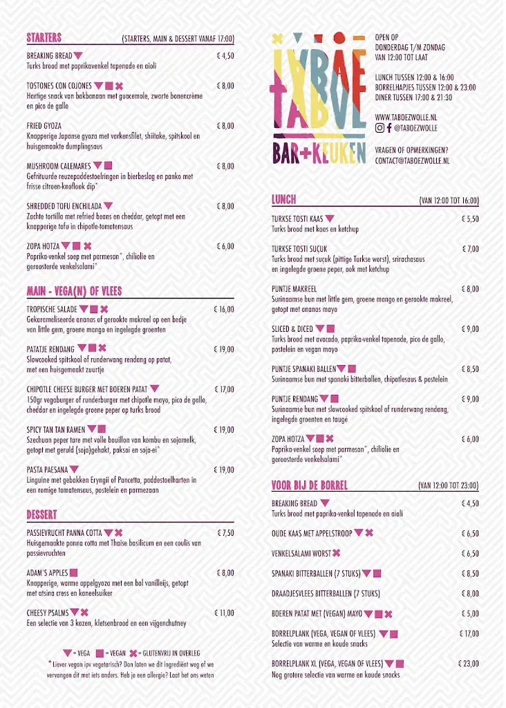 Menu_Taboe Bar & Keuken_Zwolle_image_2