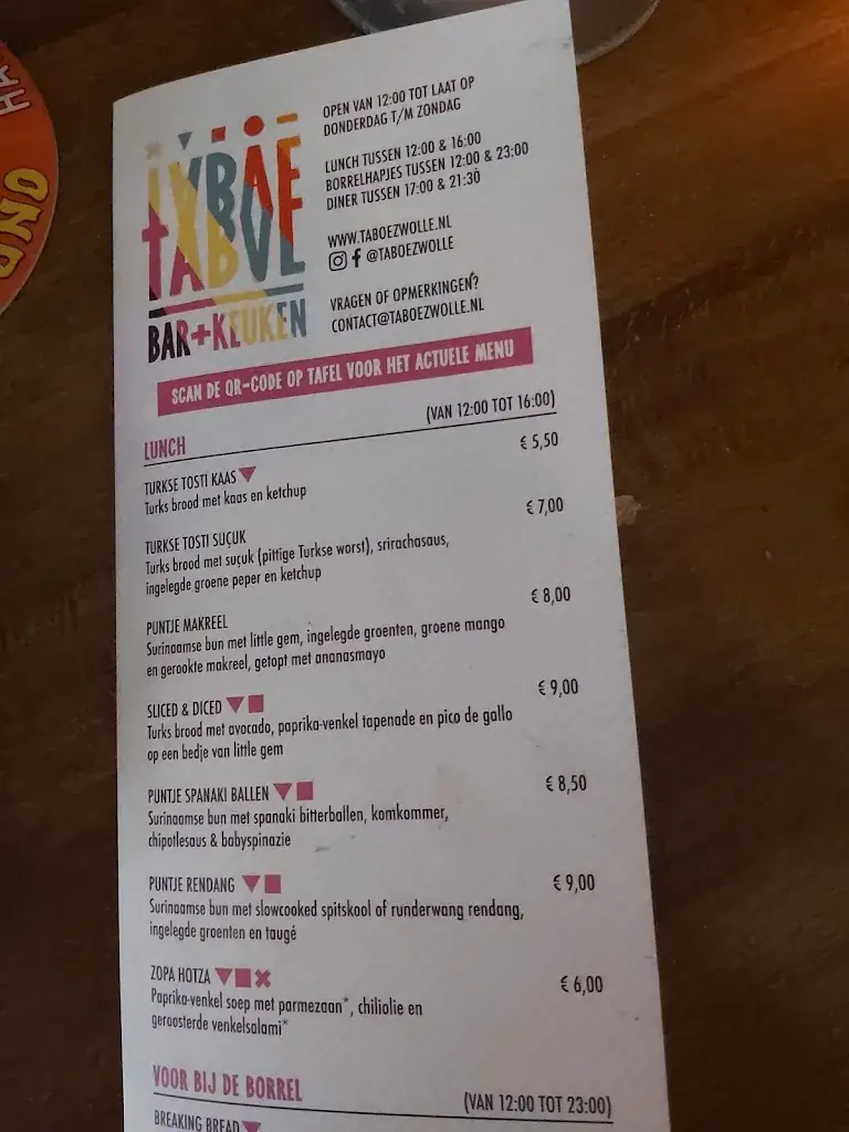 Menu_Taboe Bar & Keuken_Zwolle_image_4