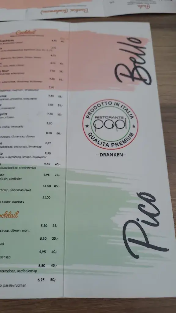 Menu_Ristorante PaPi Barendrecht_Barendrecht_immagine_3