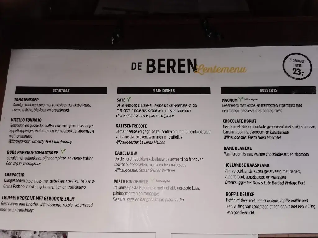 Menu_Restaurant De Beren Barendrecht_Barendrecht_image_1
