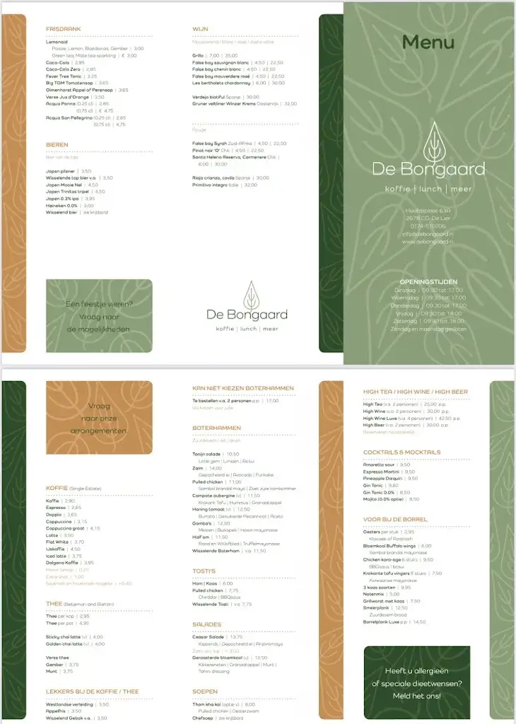 Menu_Tea-garden the Bongaard_Lier_image_1